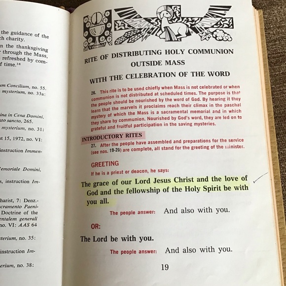 Vintage 1976 Catholic Book: Holy Communion & Worship of Eucharist Outside Mass - Picture 3 of 5